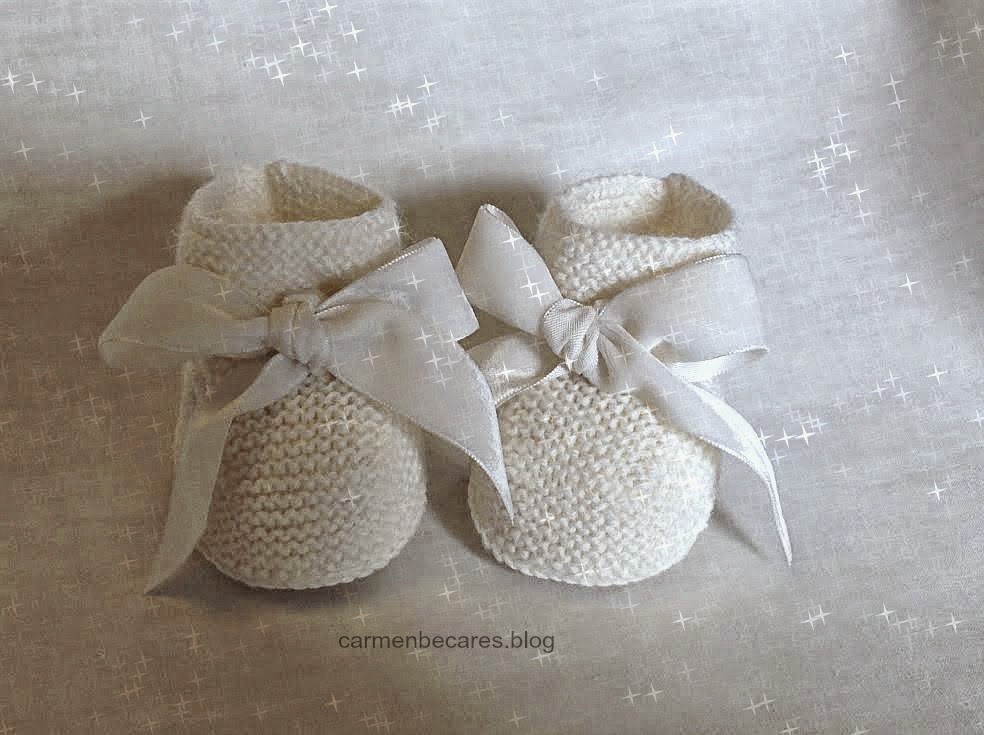 PATUCOS BEBE tejido dos agujas . KNITTED TUTORIAL